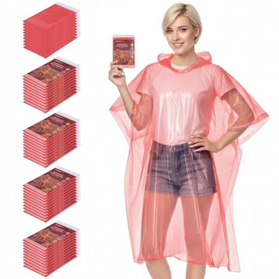 Emergency Poncho Rain - APEXUP Disposable Rain Ponchos for Adults,
