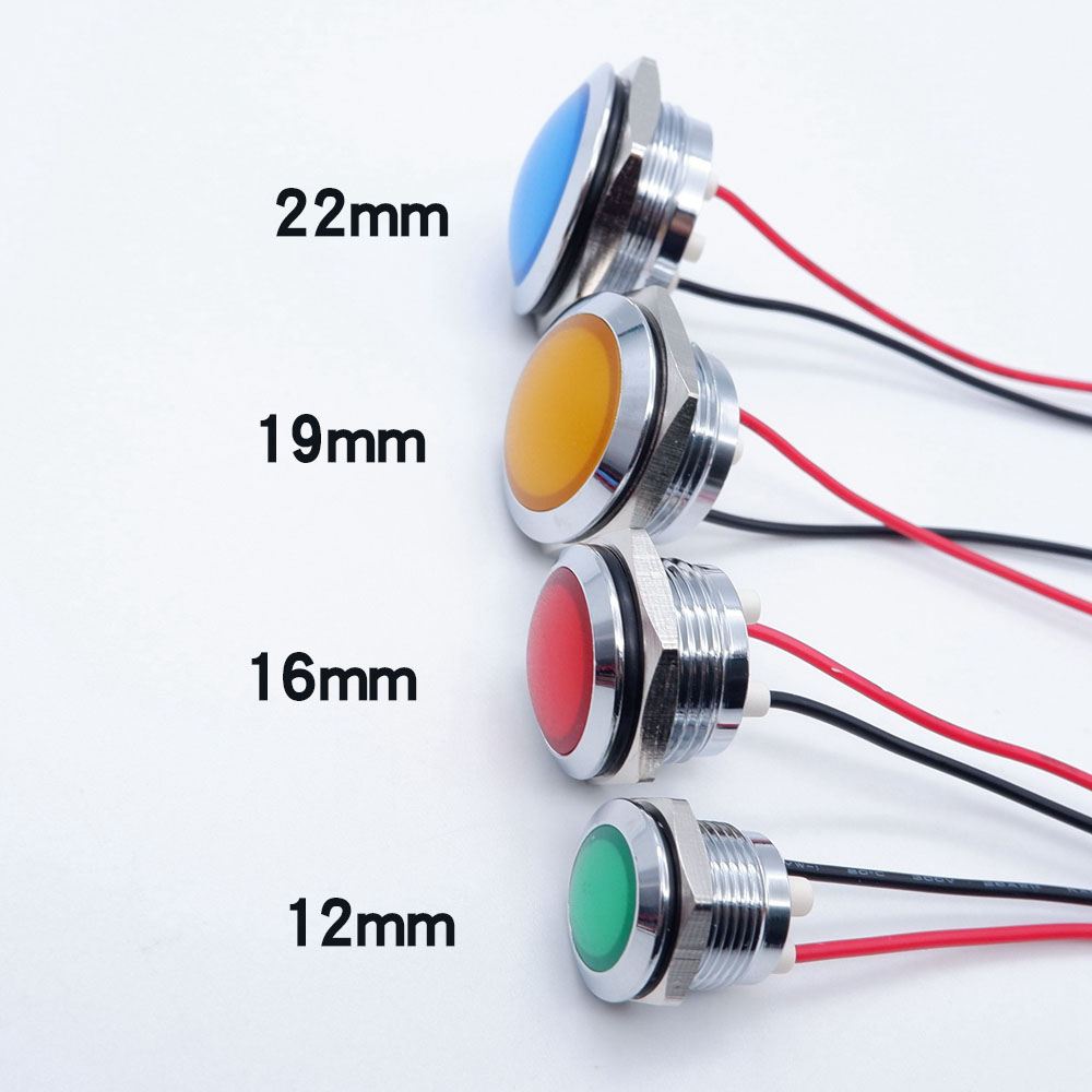 10pcs 12/16/19/22mm Metal LED  – обзор и цена Signal Panel Orange