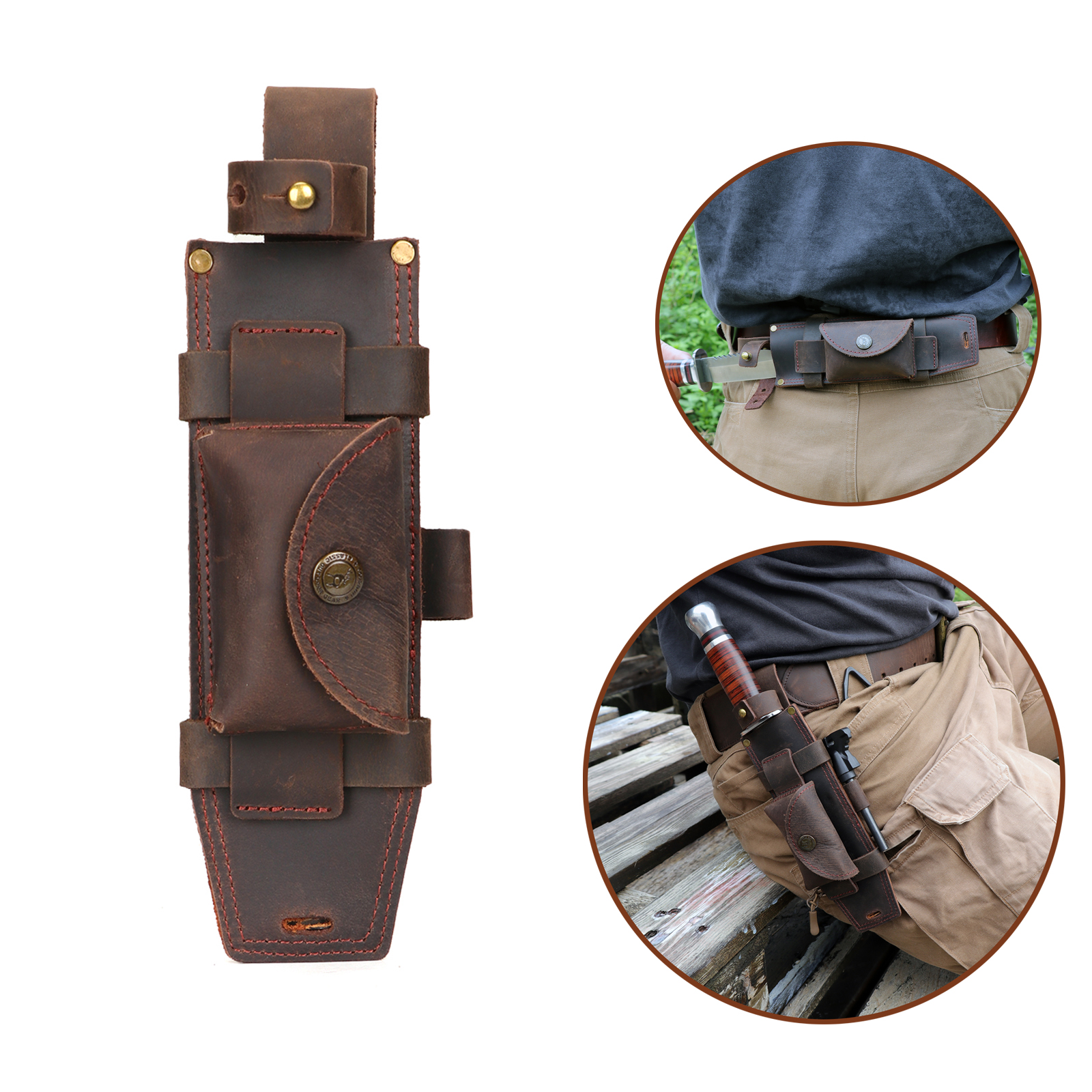 Tourbon Camping Leather thKnif – обзор и цена Bushcraft Knife Fixed