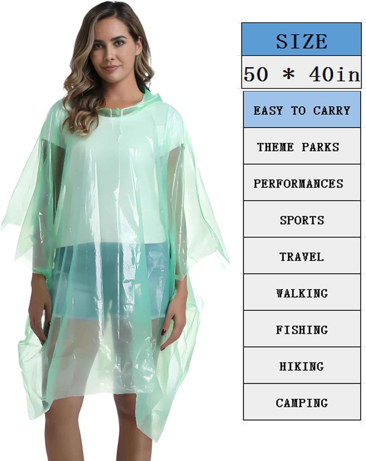 Disposable Rain Ponchos for Ad – обзор и цена Emergency Poncho Rain