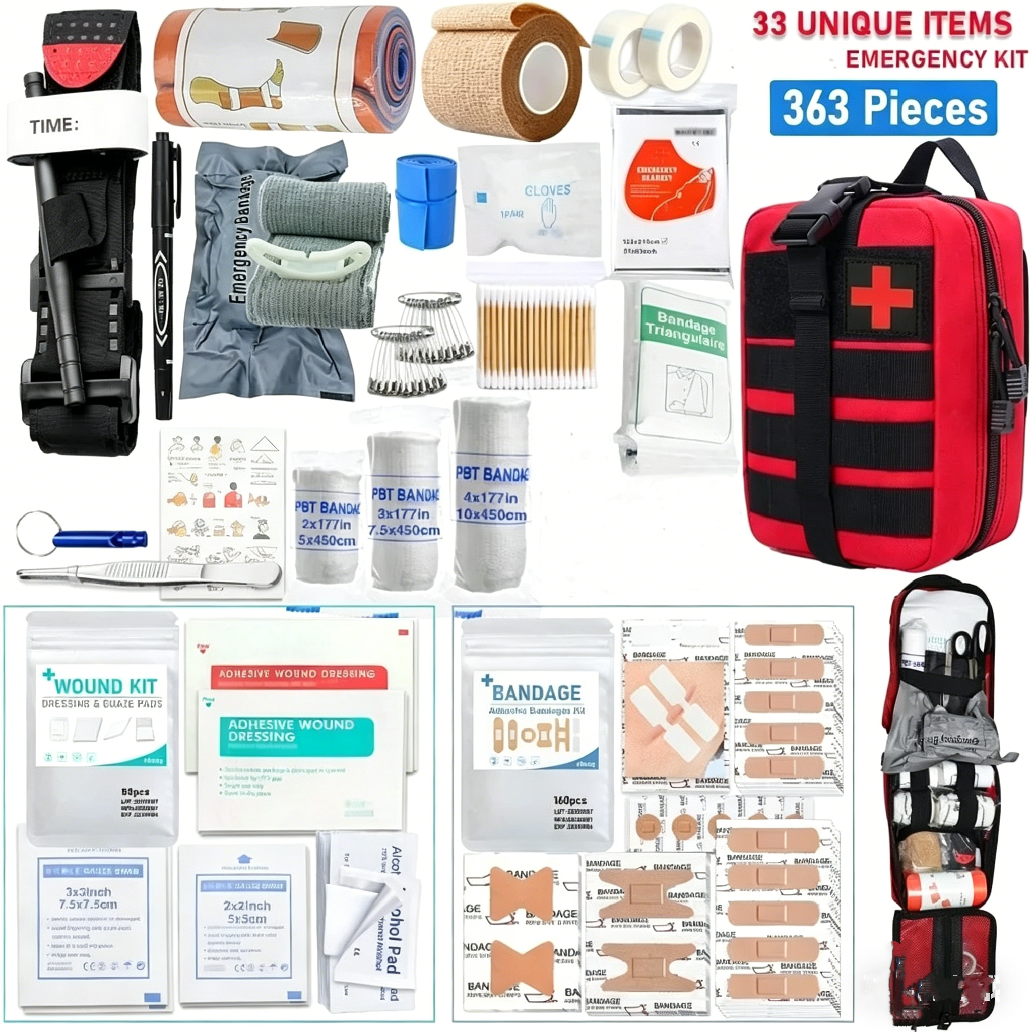 363pcs First Aid Kit Bag All P – обзор и цена Bivy Bag Emergency