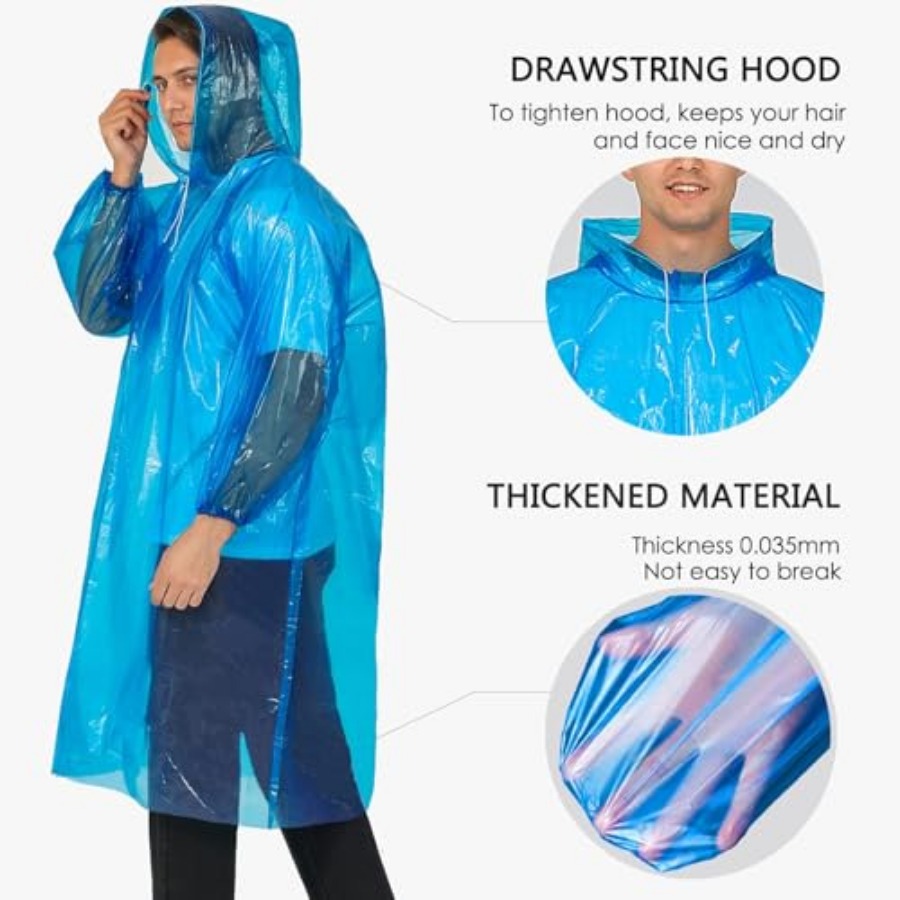 Disposable Rain Ponchos for Ad – обзор и цена Emergency Poncho Rain