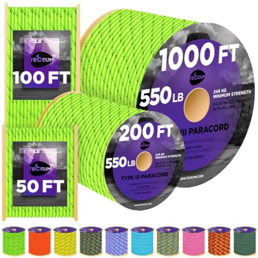 Reflective Paracord Rope 1000  – обзор и цена Para Cord 1000Ft