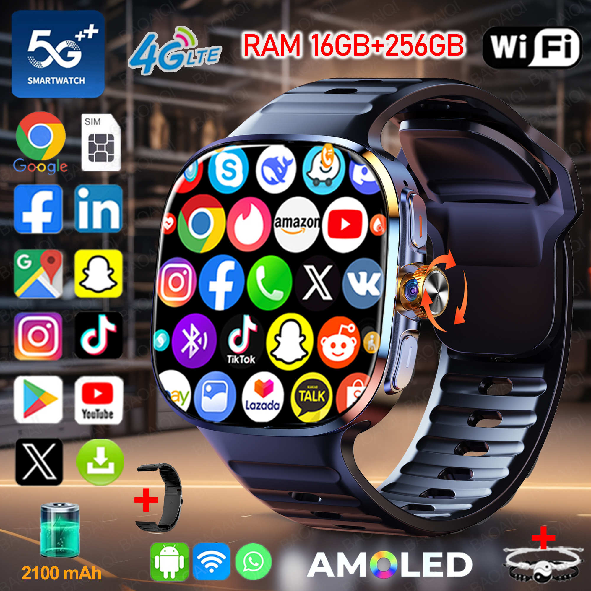 New Large Screen Smartwatch 4G – обзор и цена Compass Lensatic