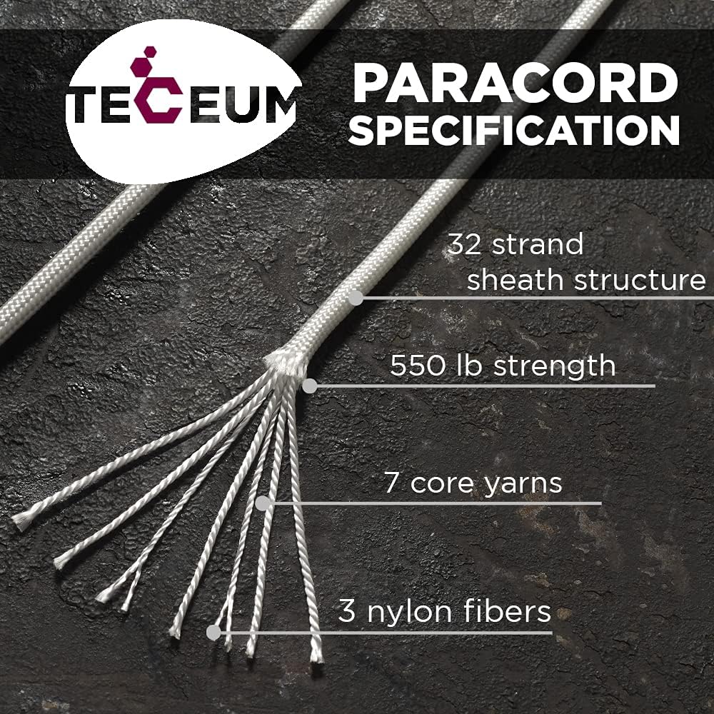 Paracord Type III 550 White 10 – обзор и цена Para Cord 1000Ft