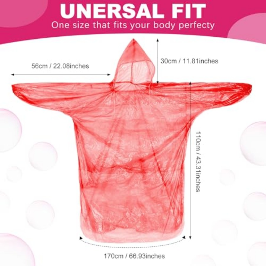 Handepo 100 Pack of Adult Rain – обзор и цена Emergency Poncho Rain