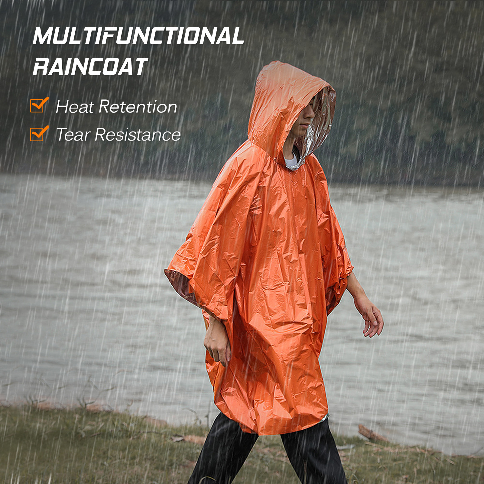 Emergency Rain Poncho Thermal  – обзор и цена Emergency Poncho Rain
