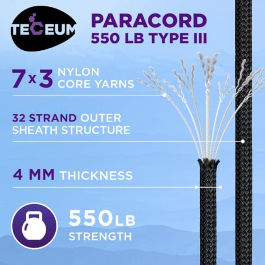 Reflective Paracord Rope 1000  – обзор и цена Para Cord 1000Ft