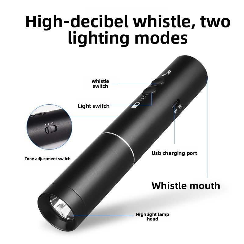 New LED Flashlight Electronic  – обзор и цена Emergency Whistle Loud