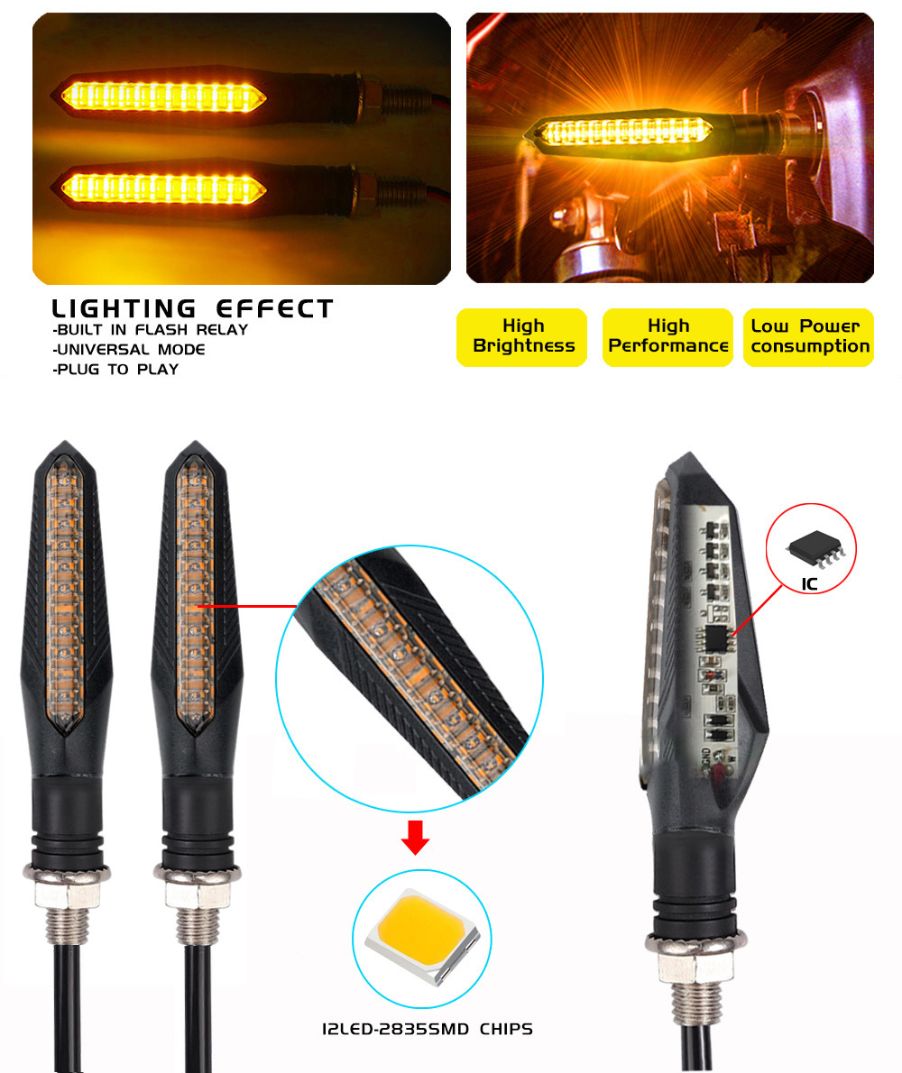 4PCS 12V Motorcycle LED Turn S – обзор и цена Sos Light Strobe