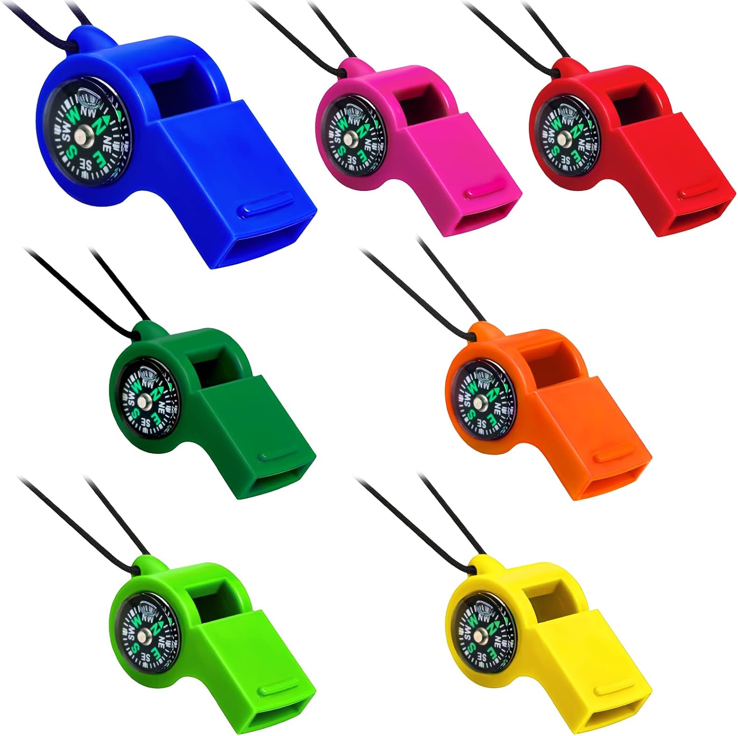 7 Pack 2-in-1 Whistle Compass  – обзор и цена Emergency Whistle Loud