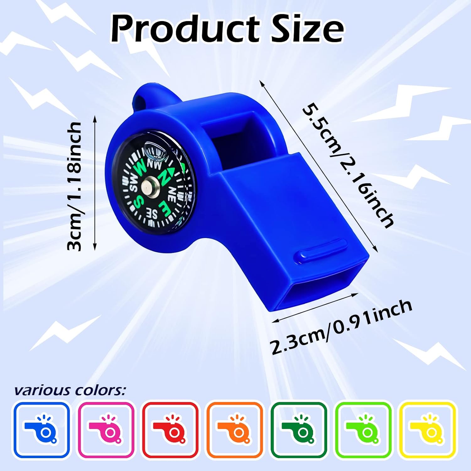 7 Pack 2-in-1 Whistle Compass  – обзор и цена Emergency Whistle Loud