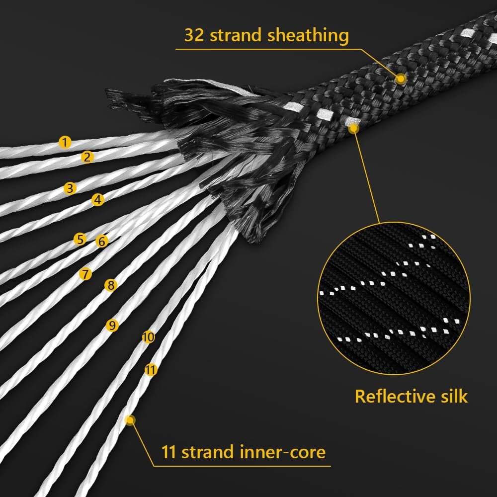 4mm Reflective Paracord Rope,  – обзор и цена Para Cord 1000Ft