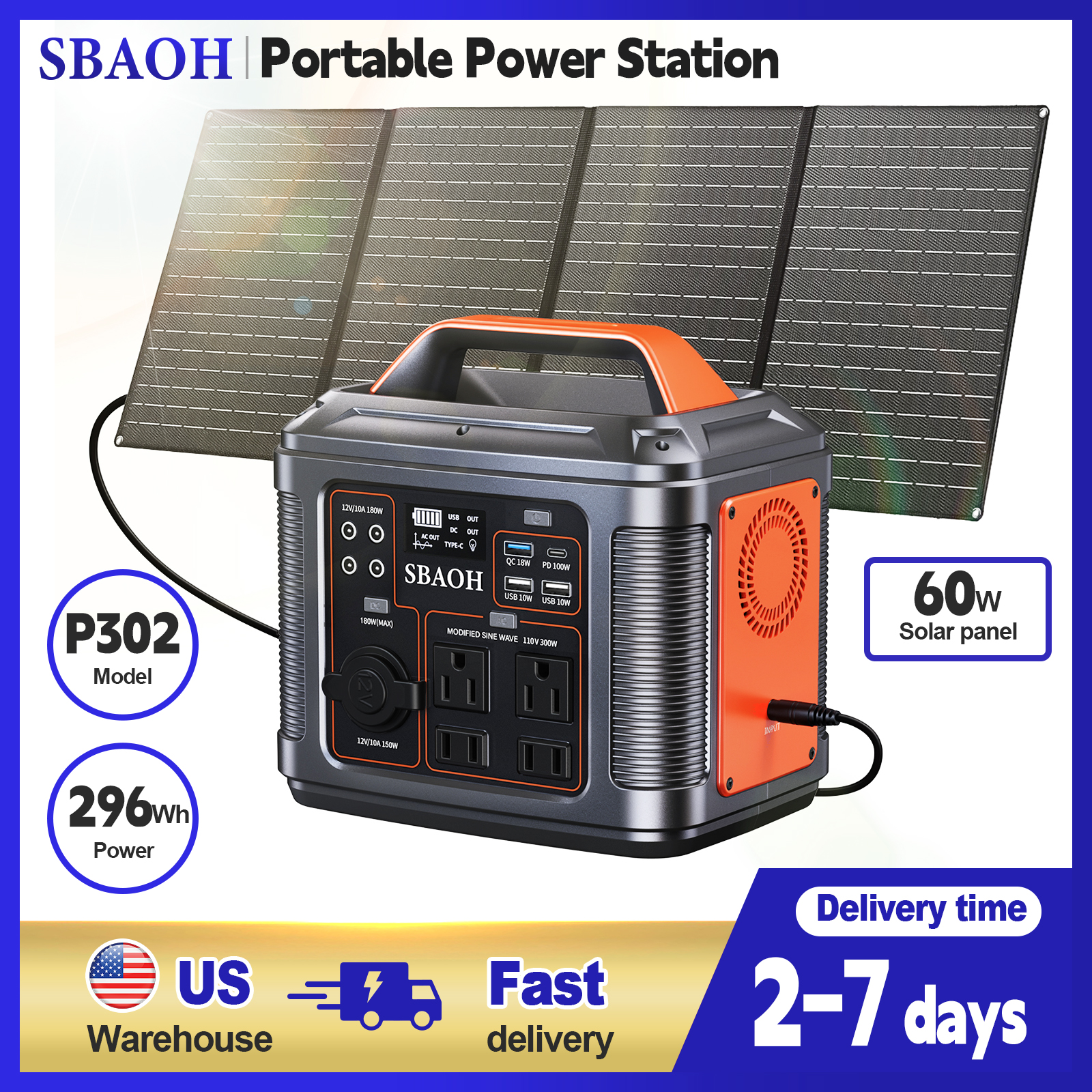 300W Portable Power Station, 2 – обзор и цена Solar Emergency Charger