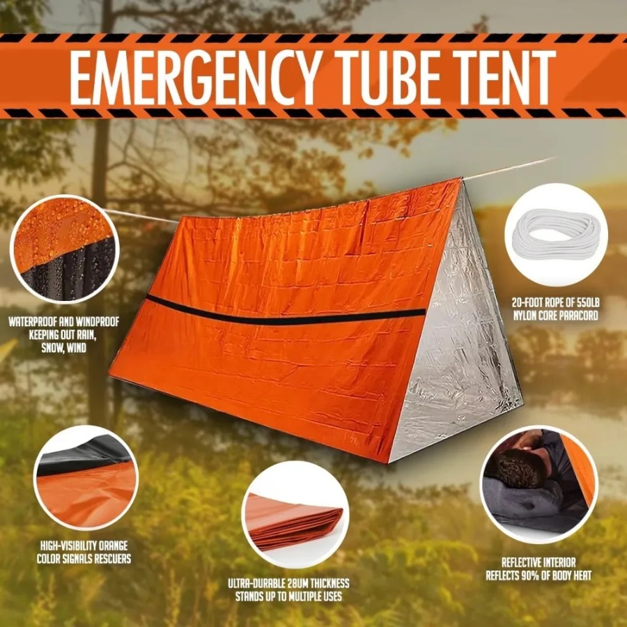 1PC Anti-rain Emergency Sleepi – обзор и цена Emergency Mylar Tent