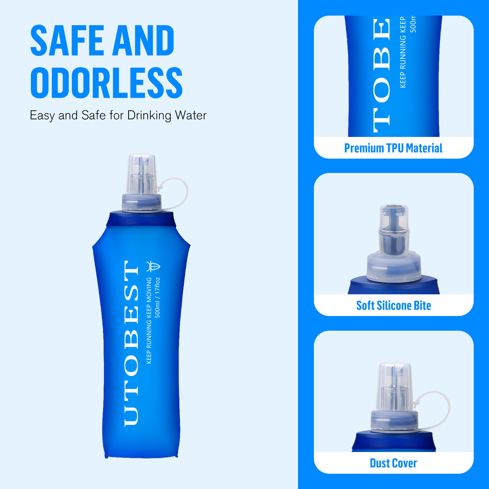 UTOBEST 250ml 350ml 500ml Soft – обзор и цена Water Bag Collapsible