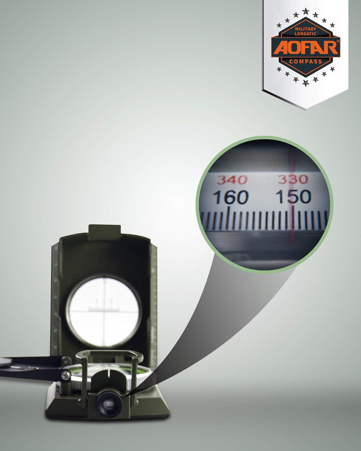 Military Compass for Hiking, L – обзор и цена Compass Lensatic