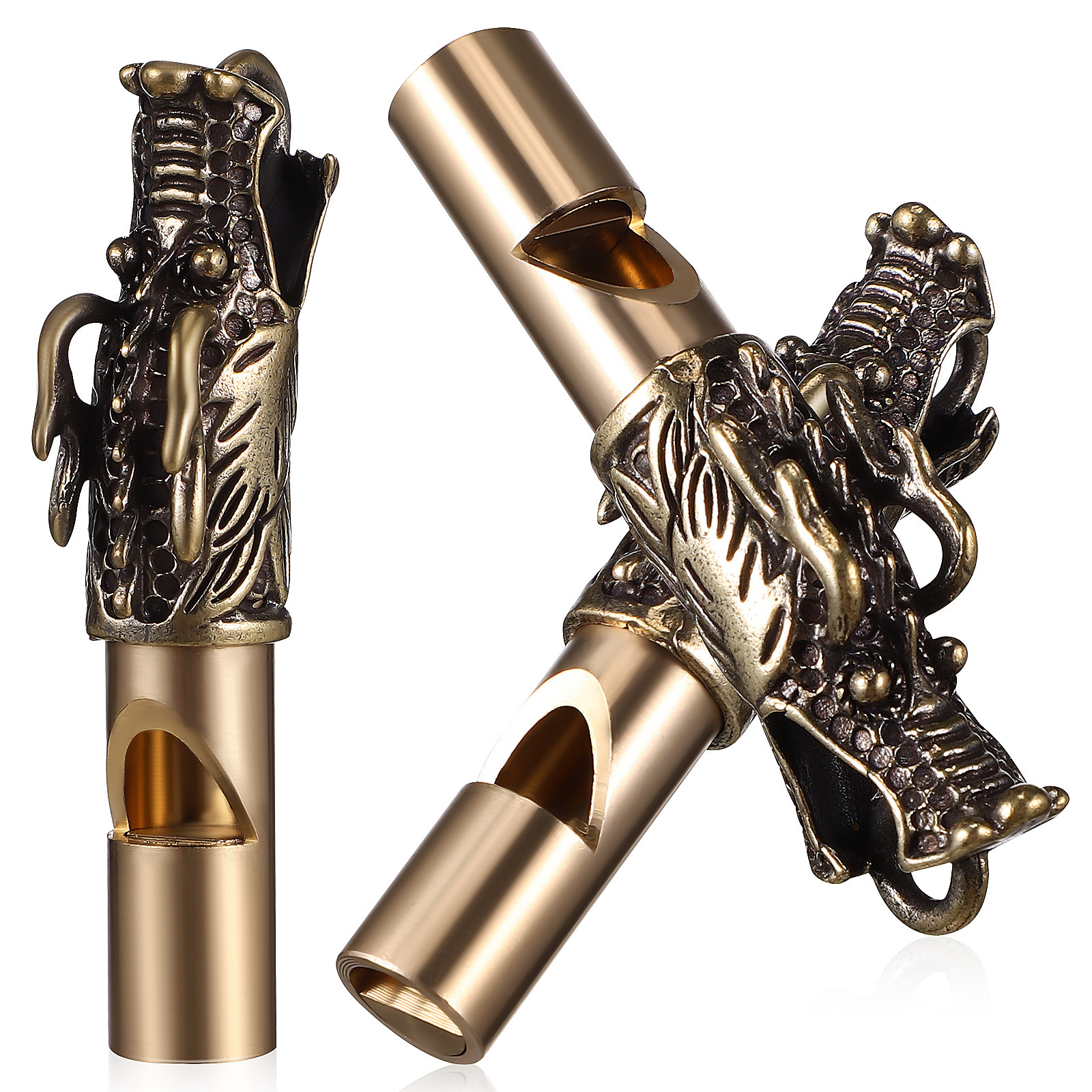 3Pcs Dragon Whistles Brass Vin – обзор и цена Emergency Whistle Loud