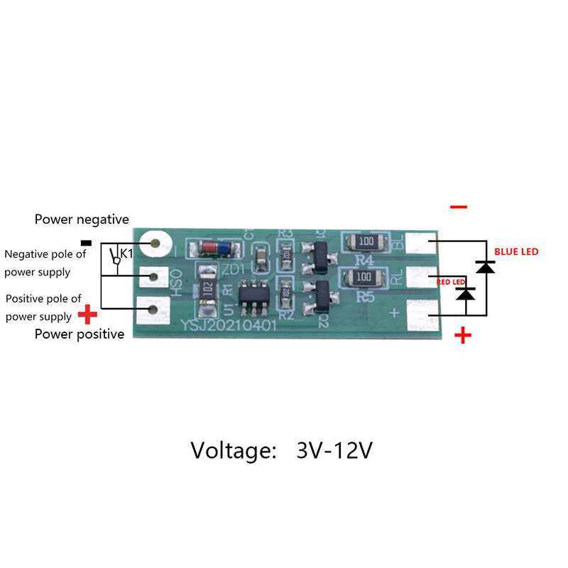 3-12V Flashing LED Light Modul – обзор и цена Sos Light Strobe