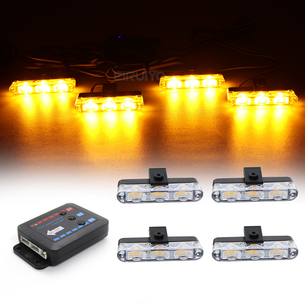 4x 3 LED Grill Car LED Strobe  – обзор и цена Sos Light Strobe
