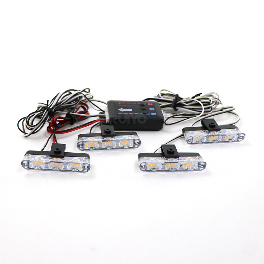 4x 3 LED Grill Car LED Strobe  – обзор и цена Sos Light Strobe