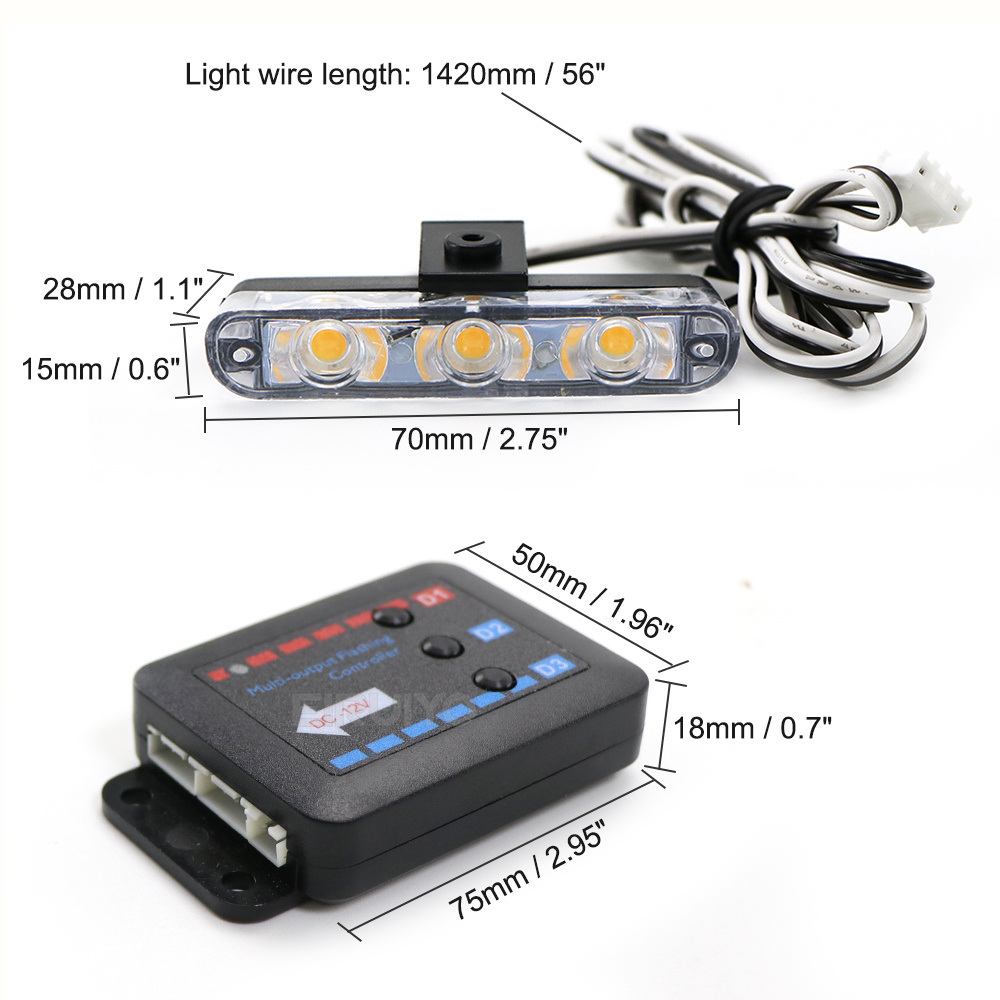4x 3 LED Grill Car LED Strobe  – обзор и цена Sos Light Strobe