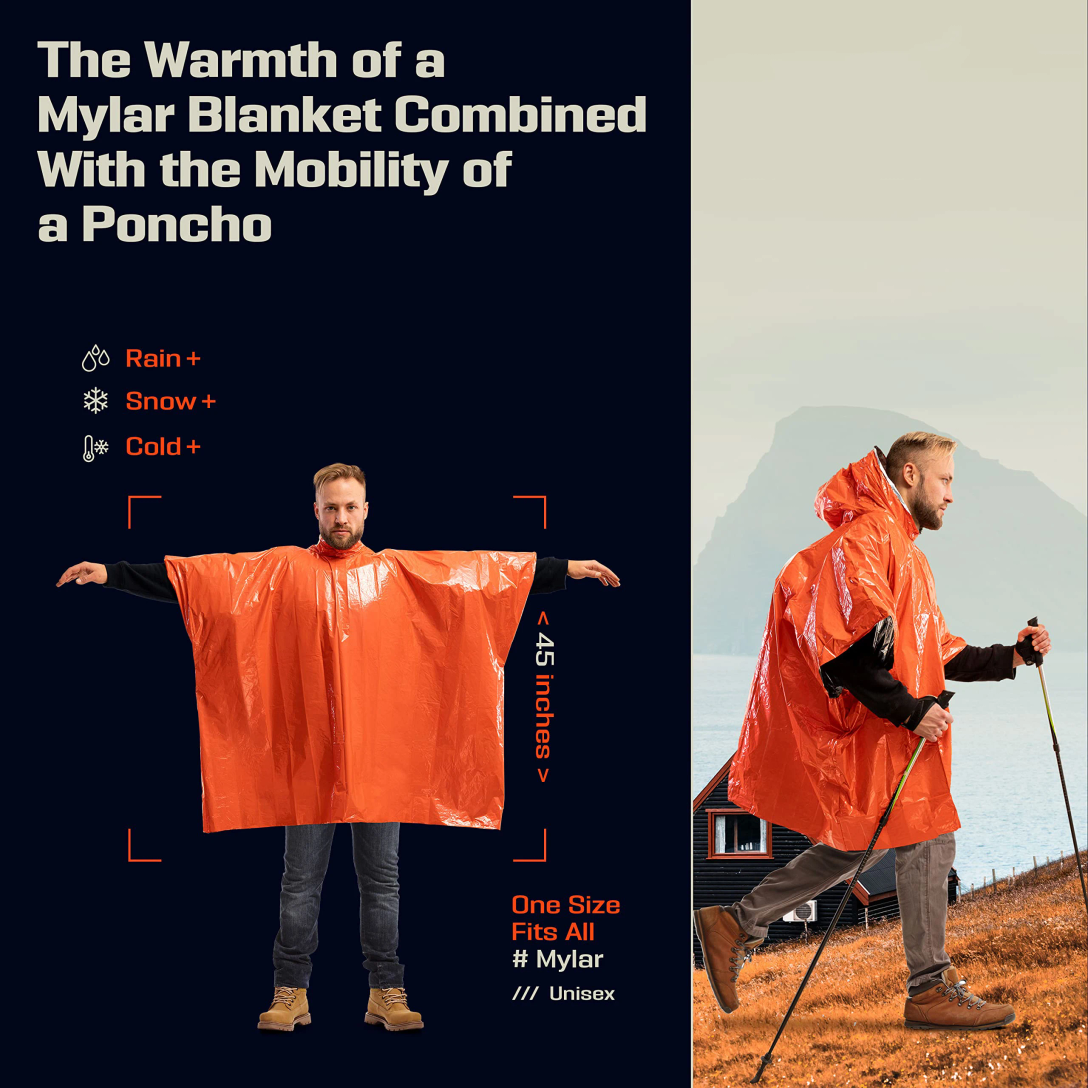 Emergency Rain Poncho with Hoo – обзор и цена Emergency Mylar Tent